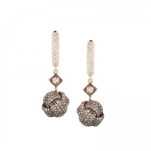 Nodi Earrings with Diamonds