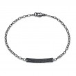 Sterling Silver Black Pave Carpe Diem Petite Posey Bracelet
