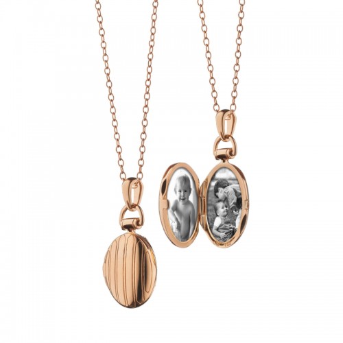 18K Rose Gold Petite Anna Locket Necklace