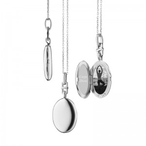 Sterling Silver Slim Oval "Eve" Locket