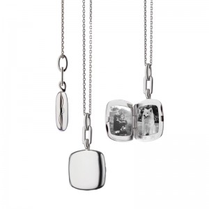 Slim Cushion "Viv" Locket on Sterling Silver Chain