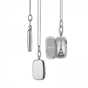 Sterling Silver Slim Rectangle "Dee" Locket