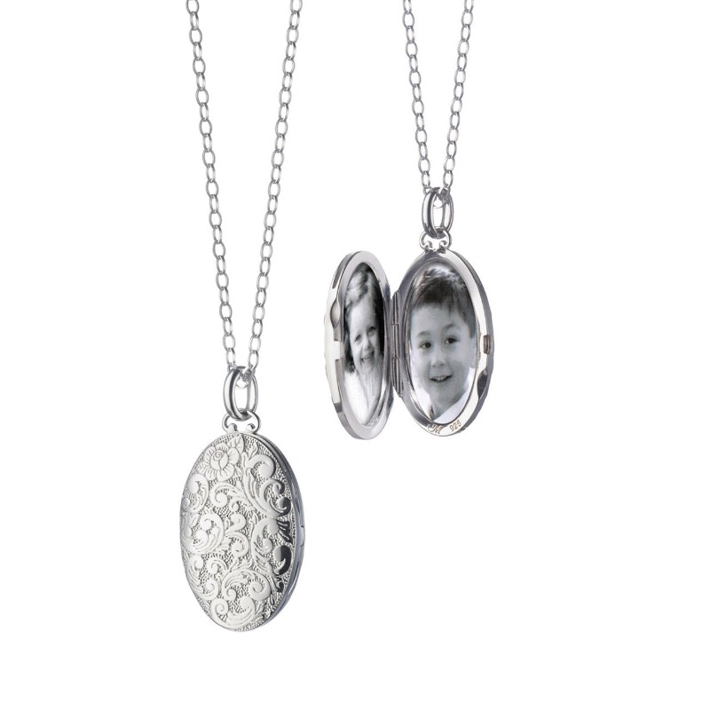 Medium Oval Floral Patterned Locket