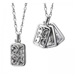 Rectangular Gate Locket with Sapphires