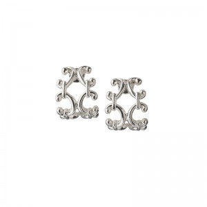 Scroll Huggie Earrings, Small