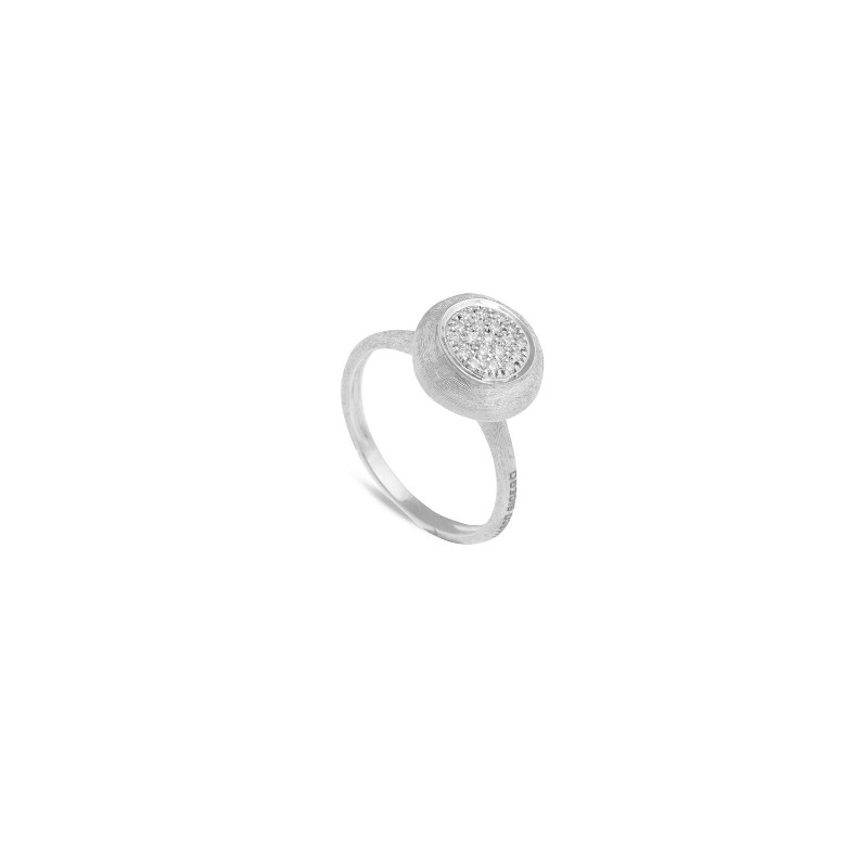 Jaipur 18K White Gold and Diamond Medium Stackable Ring