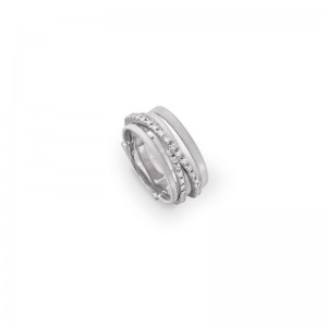 Goa Five Strand Crossover Pavé Diamond Ring In White Gold