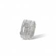 Masai 18K White Gold and Diamond Three Strand Ring