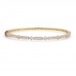 Lisse Alternating Elongated Kite Diamond Bangle