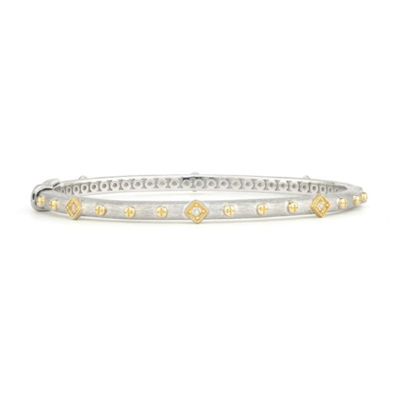 Mixed Metal Alternating Kite Bangle