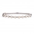 Silver Delicate Lisse Pearl Bangle