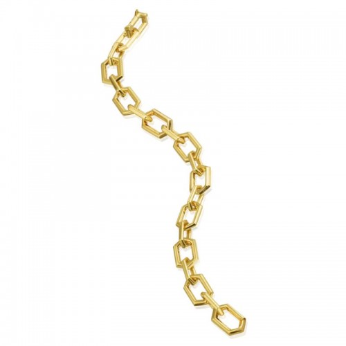 18KT Yellow Gold B Collection Link Bracelet