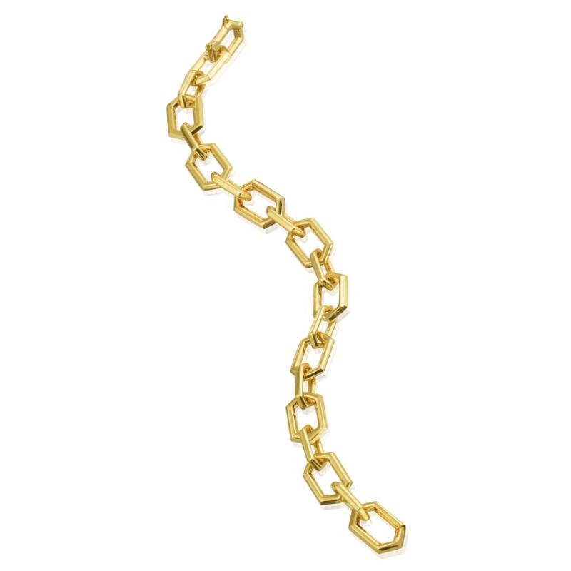 18KT Yellow Gold B Collection Link Bracelet
