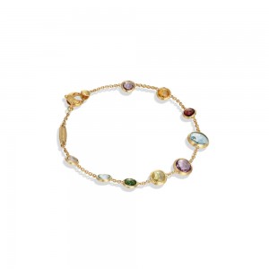 Jaipur 18K Yellow Gold Mixed Gemstone Single Strand Bracelet