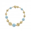Africa 18K Yellow Gold and Turquoise Bracelet