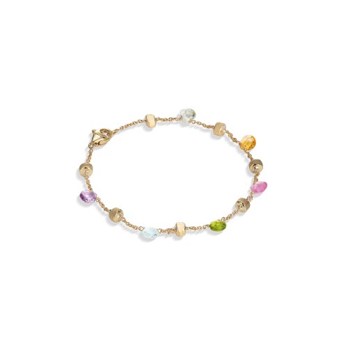 Paradise 18K Yellow Gold Mixed Gemstone Single Strand Bracelet