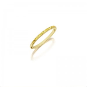 Yellow Diamond Wedding Band 18K Yellow Gold