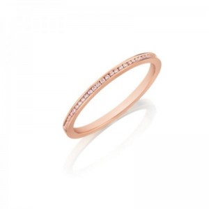 Diamond Wedding Band 14K Rose Gold