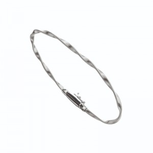 Marrakech 18K White Gold Stackable Bangle