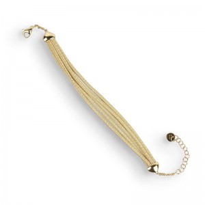 Cairo Yellow Gold Five Strand Bracelet