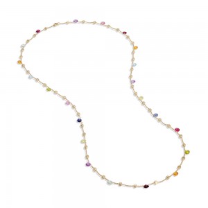 Paradise 18K Yellow Gold Mixed Gemstone Long Necklace