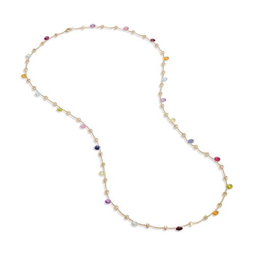 Paradise 18K Yellow Gold Mixed Gemstone Long Necklace