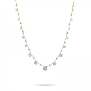Paradise Aquamarine Graduated Short Necklace
