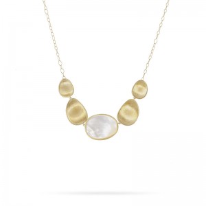 Lunaria 18K Yellow Gold White Mother of Pearl Short Necklace