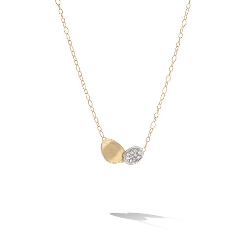 Lunaria 18K Yellow Gold and Diamond Pendant