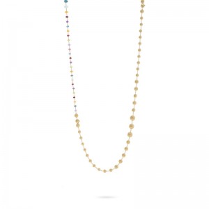 Africa Gemstone 18K Yellow Gold Mixed Gemstone Convertible Necklace