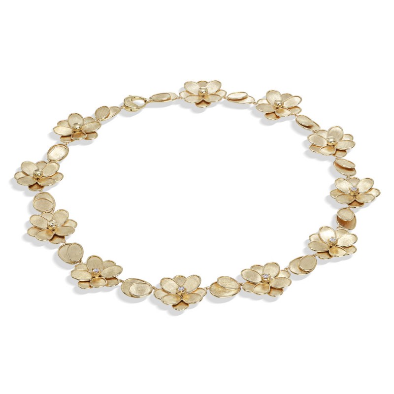 Petali 18K Yellow Gold and Diamond Flower Collar