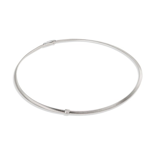 Masai 18K White Gold and Diamond Single Station Necklace