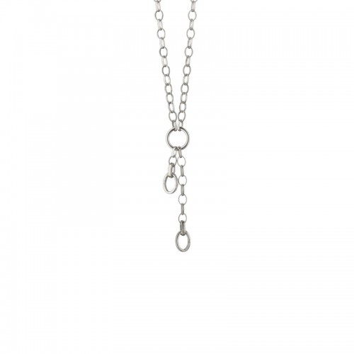 34 Design Your Own Large Link Charm Chain Necklace, 2 Charm Stations