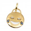 2 MQ Diamonds 0.14ct, 2 PS Blue Sapphires 0.38ct. (Detachable Bail)