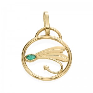 Oval Emerald 0.19ct, Detachable Bail