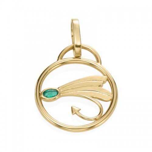 Oval Emerald 0.19ct, Detachable Bail