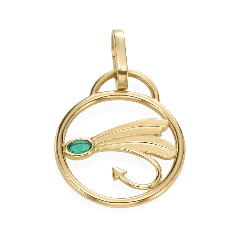 Oval Emerald 0.19ct, Detachable Bail