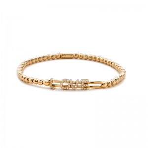 Tresore Rose Gold Diamond "Love" Bracelet