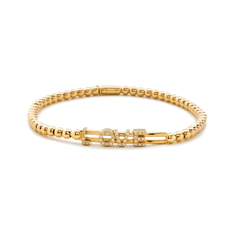 Tresore Gold Diamond Love Bracelet