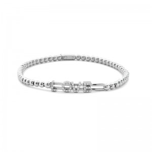 Tresore White Gold and Diamond "Love" Bracelet