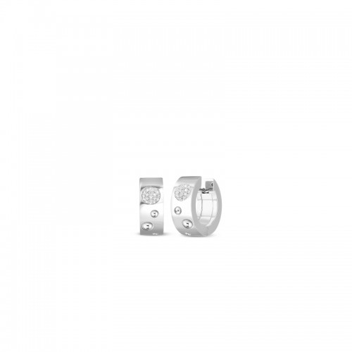 Pois Moi Luna Small Hoop Earring with Diamonds