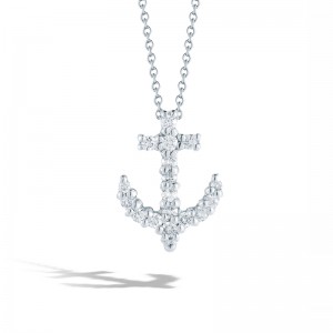 Diamond Baby Anchor Pendant