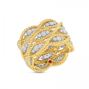 New Barocco 3 Row Diamond Ring