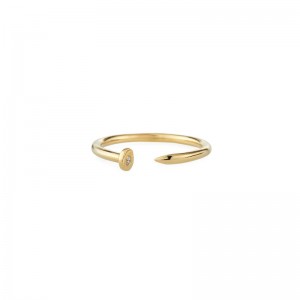 Gold & Diamond Nail Ring