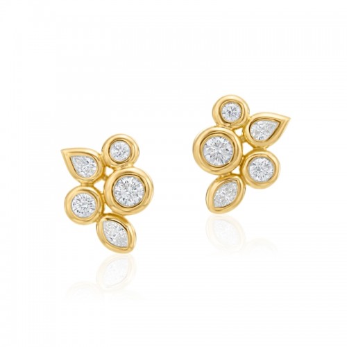 6 Round, 2 Marquise, 2 Pear Shape Diamonds 0.84ct HI VS/SI1