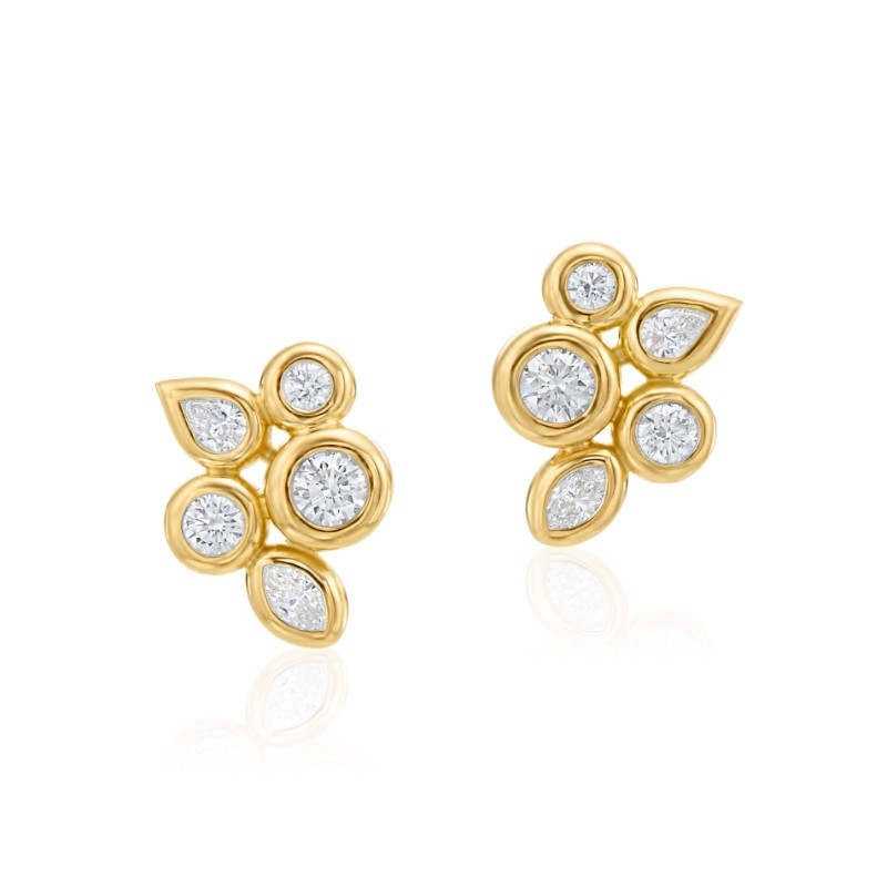 6 Round, 2 Marquise, 2 Pear Shape Diamonds 0.84ct HI VS/SI1