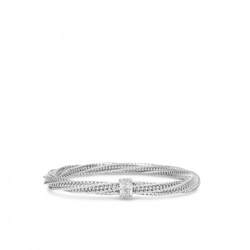 Gold and Diamond Primavera Twist Bangle