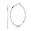 White Gold Perfect Hoop Earrings 45mm