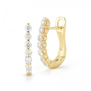 Diamond Baby Gold Hoops