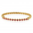 11 RD Rubies 1.35ct, 2 RD Diamonds 0.10ct HI VS/SI1